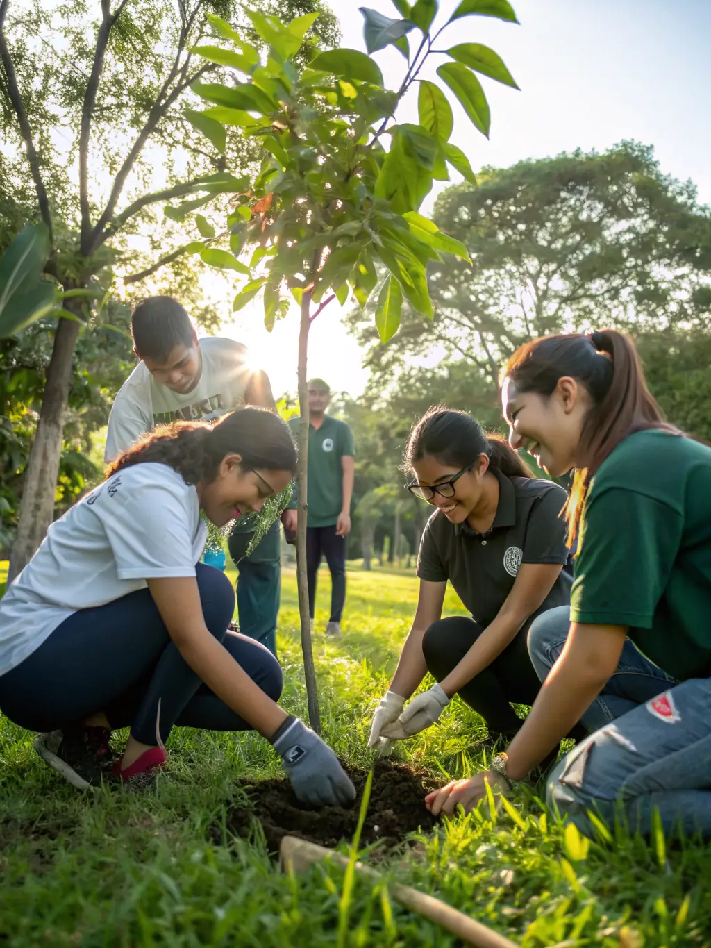 An inspiring photograph of 4L EXPRESS members participating in a community engagement activity, such as volunteering at a local charity event, highlighting the organization's commitment to social responsibility.